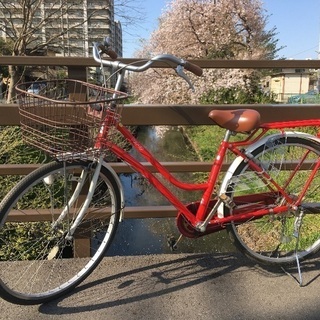 (chariyoshy 出品)美品26インチ　自転車　赤色