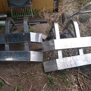 デコトラ リアバンパー サイドバンパー セット ステンレス ２ｔワイド？ 山形発 自社陸送あり