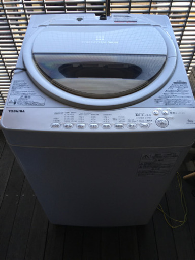 縦型洗濯機　TOSHIBA 6kg 2016年製