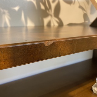 シェルフ 無垢板 無垢材 フリーラック 棚 茶 中古品 レトロ アンティーク