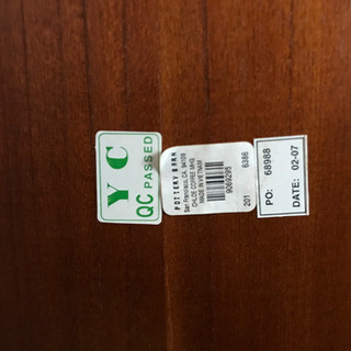 値下げ！コーヒーテーブル マホガニー無垢材 Pottery Barn ローテーブル