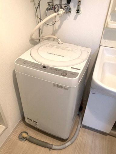 【未使用ホース付】SHARP 全自動洗濯機 7㎏