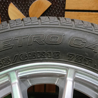 weds ウェッズ JOKER ジョーカー 13インチ 13×4.00B +45 ? 4×100 ZETRO C4 155/65R13 73T 15年製 アルミホイール(T1482wYGG)