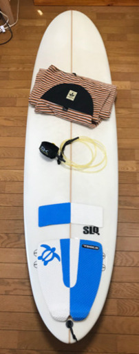57月中無料配送。サーフボード セット（218.4cm）フィン デッキ