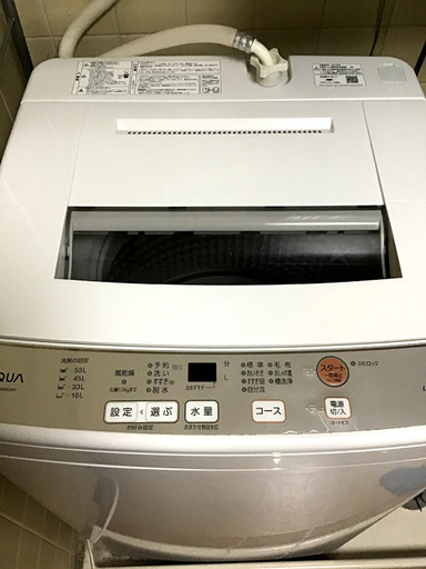 2018年式 全自動洗濯機 AQUA AQW-S60G(W)