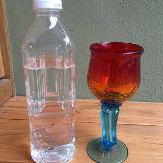 新品未使用 一点もの 超可愛い チューリップ型 創作 琉球グラス ハンドメイド　手作り作品