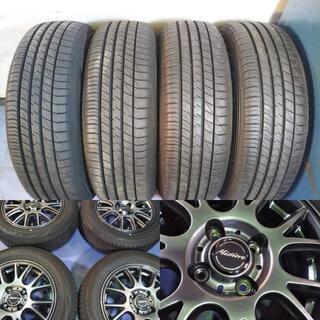 夏14インチ 2019年【~95％富山】4本☆美品☆ パッソ ノート フィット ヴィッツ デミオ コルト サクシード プロボックス ロードスター 175/65Ｒ14 ダンロップ