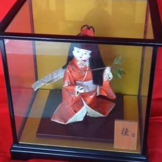 希少！超可愛い日本人形 「桂」桂人形 お祝い 可愛い女の子 舞人形　雛人形 童人形 ひな人形 市松人形 ケース飾り ガラスケース入り