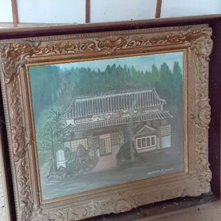 【ネット決済・配送可】骨董絵画　閉店後も愛され続ける店舗　油絵