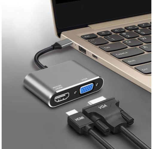 Usb Type C Hdmi Vga アダプタ 2in1 同時出力 高速転送 Sota 蔵本の周辺機器の中古あげます 譲ります ジモティーで不用品の処分