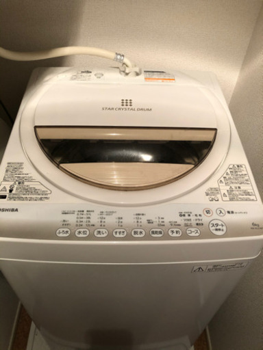 TOSHIBA洗濯機　6kg2015年製