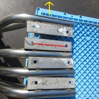 ♪サイドバンパー♪2段式仕様♪4本♪取付ステー♪美品♪ブラケット♪ステンレス製♪