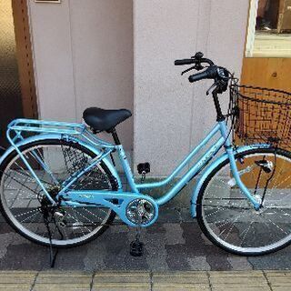 Southern Port 26吋ファミリーサイクル 外装6段/LEDオート/ライトブルー