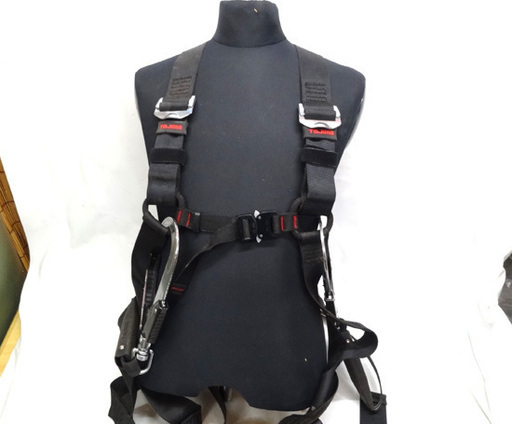 タジマ 安全帯 ハーネス ランヤード付き 型番不明 一本つり専用 硬質焼入ゲート Ｍサイズ 2018年製 TAJIMA TJMデザイン 札幌市 平岸