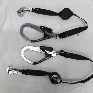 タジマ 安全帯 ハーネス ランヤード付き 型番不明 一本つり専用 硬質焼入ゲート Ｍサイズ 2018年製 TAJIMA TJMデザイン  札幌市 平岸