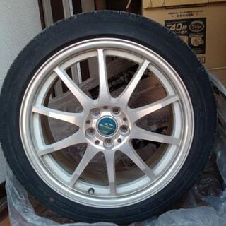 扁平タイヤ アルミ履いてます！ 4本セット215/45R17 87w  期間限定お値段！