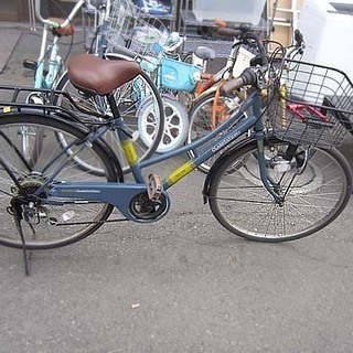 自転車 26インチ 6段変速 ブラック×レッド ママチャリ 札幌 白石区 東札幌