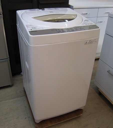 【販売終了しました。ありがとうございます。】東芝　5.0㎏　ステンレス槽　全自動洗濯機　AW-5G3　2016年製　中古品