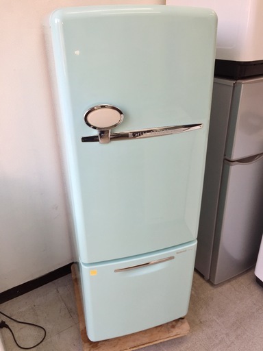 【大田区送料無料】 ナショナル 2ドア 冷蔵庫 WiLL FRIDGE mini 162L 2004年製 レトロ家電 かわいい水色 NR-B162R-AT