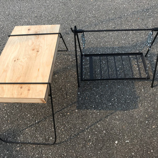 ハンドメイドな焚き火ハンガー