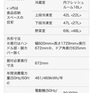 冷蔵庫 4ドア 2016年製 ブラック