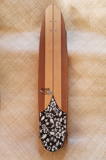 ロングスケートボード ハイビスカス柄 BARFOOT CUSTUM トップ BOARDS  