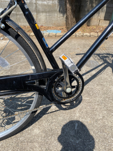 27インチ自転車 27インチ シティ車 外装6段 オートライト マット