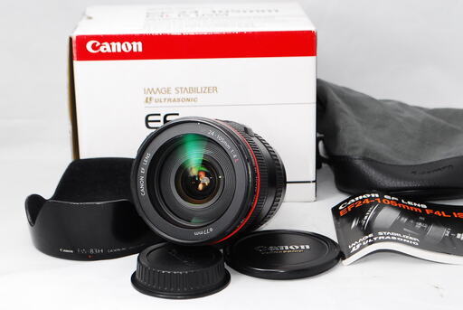 Canon EF 24-105mm F4 L IS USM　キヤノン　キャノン　レンズ　【元箱、フード、キャップ、ポーチ付き】