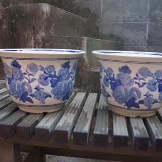 和風　陶器　植木鉢　２個セット