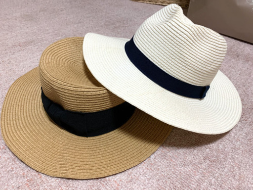 白い帽子かんかん帽 2つセット おこさん 内灘の小物 帽子 の中古 古着あげます 譲ります ジモティーで不用品の処分