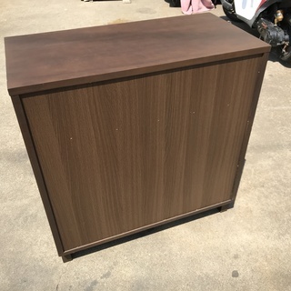 無印良品 4段チェスト タモ材 ダークカラー W800 D400 H830 美品 中古】