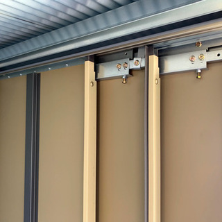 近郊送料無料！美品！サンキン物置◇スライドドア◇鍵付◇SK8-70◇幅1896×奥行1345×高さ1940mm