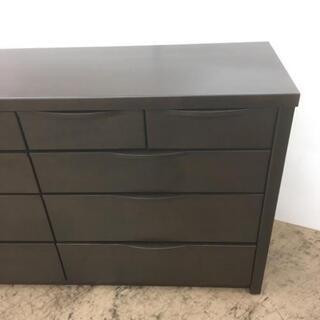 中古 店舗近郊送料格安 ニトリ 4段チェスト ローチェストチェイサー150 DB ダークブラウン 151cm×41cm×84cm