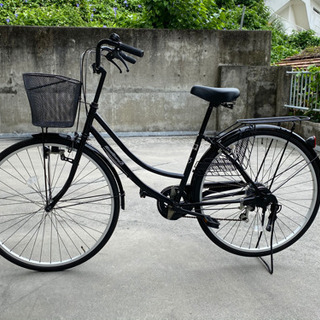 10%値下げ】自転車 ママチャリ 6段ギア 27インチ 黒