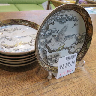 【店舗同時販売中】九谷焼/朝日造/中皿/12枚セット 店舗同時販売中】九谷焼/朝日造/中皿/12枚セット