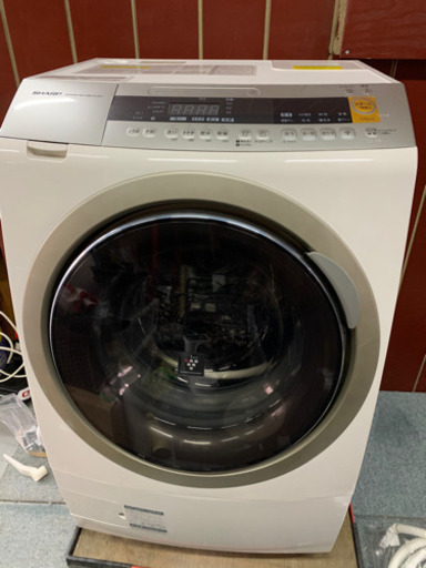 【美品】SHARP　シャープ　ドラム式洗濯乾燥機　ES-ZP1-NL　左開き　斜型　10kg　69L　2017年製  お譲りします
