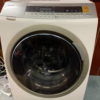 美品】SHARP シャープ ドラム式洗濯乾燥機 ES-ZP1-NL 左開き 斜型 10kg