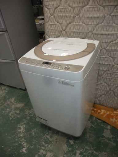 R0864) シャープ 洗濯機 ES-KS70S-N 2017年製! 洗濯容量7kg 店頭取引大歓迎♪