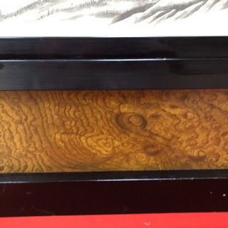 衝立 山水文様 下ケヤキ パテーション 和家具 - インテリア雑貨/小物