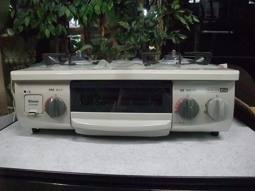 R0874) リンナイ グリル付ガステーブル KG34NBEL 2020年製! プロパンガス台 店頭取引大歓迎♪ R0874) リンナイ グリル付ガステーブル KG34NBEL 2020年製! プロパン