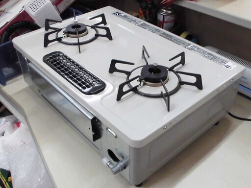 都市ガス リンナイ ガステーブル 2018年製 DCM01BEL 左強火 幅約56cm