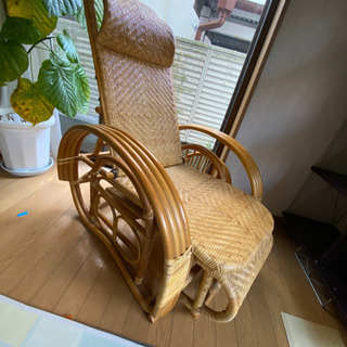 ★母の日に★ 籐製　リクライニング　寝椅子