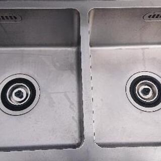 中古品 二槽シンクお売りします。