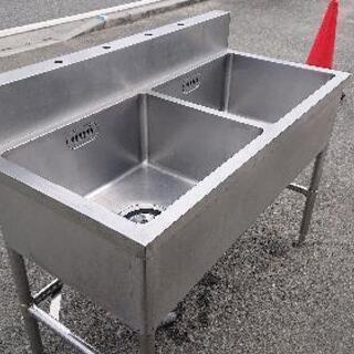 中古品 二槽シンクお売りします。