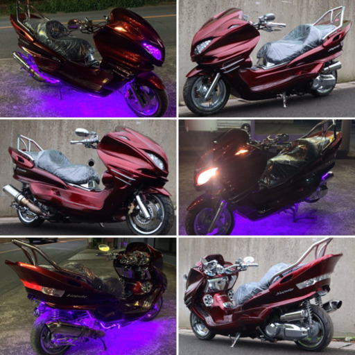 【YAMAHA マジェスティ】オールワインレッド！！メッキホイールカスタム！！