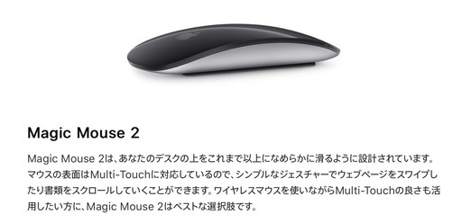 新品　Magic Mouse2(ブラック・シルバー）Mac pro 同時購入品