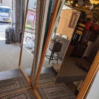 大判 ミラー 姿見 ウォールミラー 大型 パイン材 鏡 ダンス 練習 
