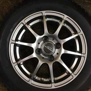 ATECH SCHNEDER 175/65R14 スタッドレス BS REVO GZ 4穴 PCD100 フィット ヴィッツ デミオ 等 バリ溝！24年！キレイ！9.5分☆スタッドレス 215⁄55R17 ブリヂストン