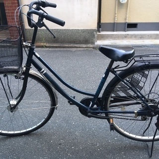 自転車　26インチ　ライトブルー　中古【引取限定】 無料配達地域あり、税込10,800円、あさひ26インチ、外装6段変速