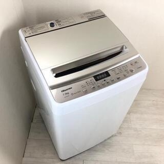 中古 全自動洗濯機 送風乾燥 7.0kg ハイセンス 2017年...